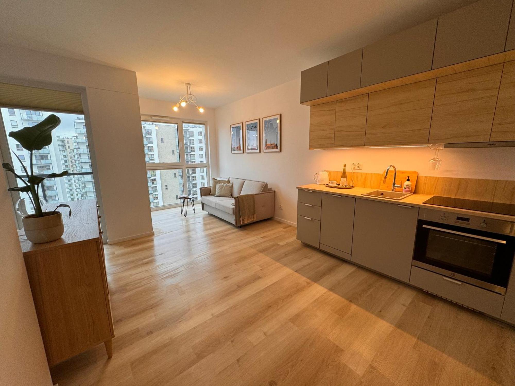 Amber Apartment On 14 Floor Gdańsk Eksteriør billede